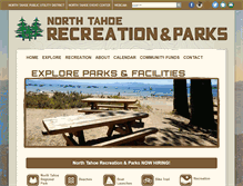 Tablet Screenshot of northtahoeparks.com